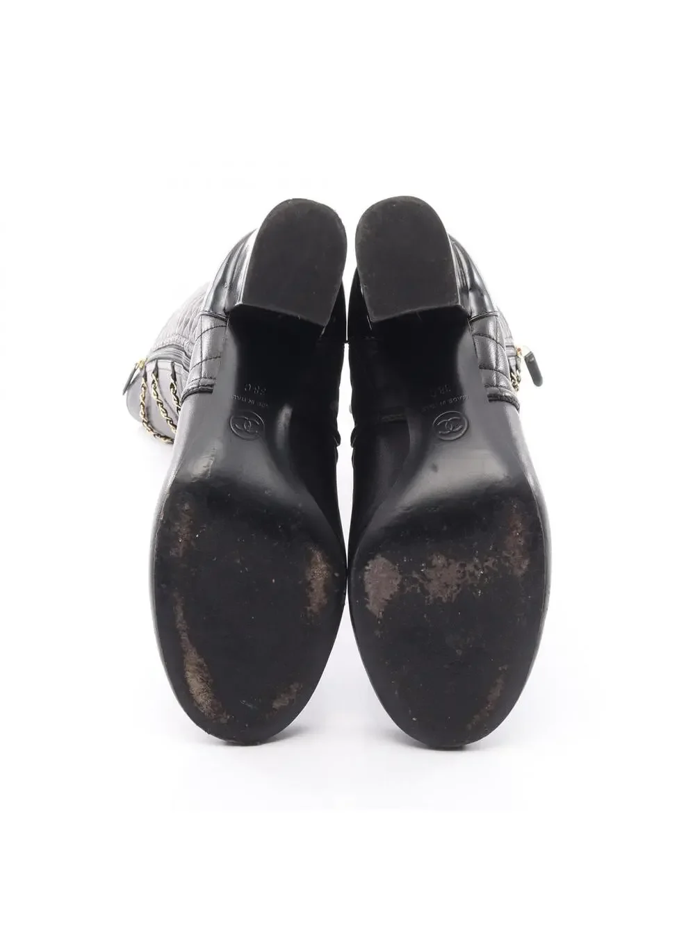 Chanel Matelasse Chain Long Boots #38 #294245C83B
